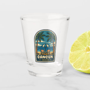 Copo De Shot Viagens vintage Cancun México - Retro à beira-mar