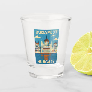 Copo De Shot Viagens vintage Retroativa Budapeste Hungria Cênni