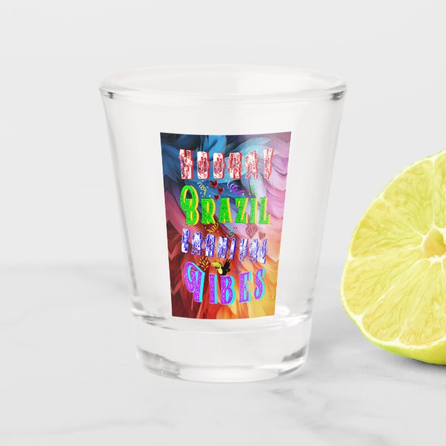 Copo De Shot Víblias do Carnaval brasileiro de Natal (Frente)
