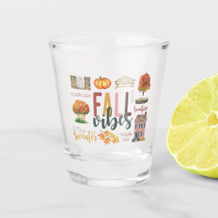 Copo De Shot Vibrações de Outono Favoritos de Outono Aquarela R