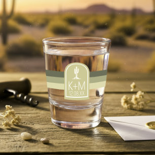 Copo De Shot Vibrações do Deserto Casamento Sage ID1019
