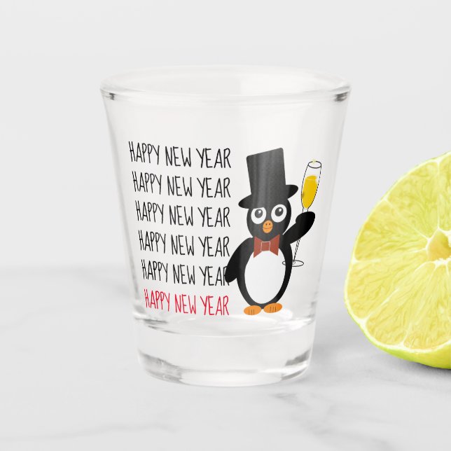 Copo De Shot Vidro Atirado De Ano Novo (Frente)