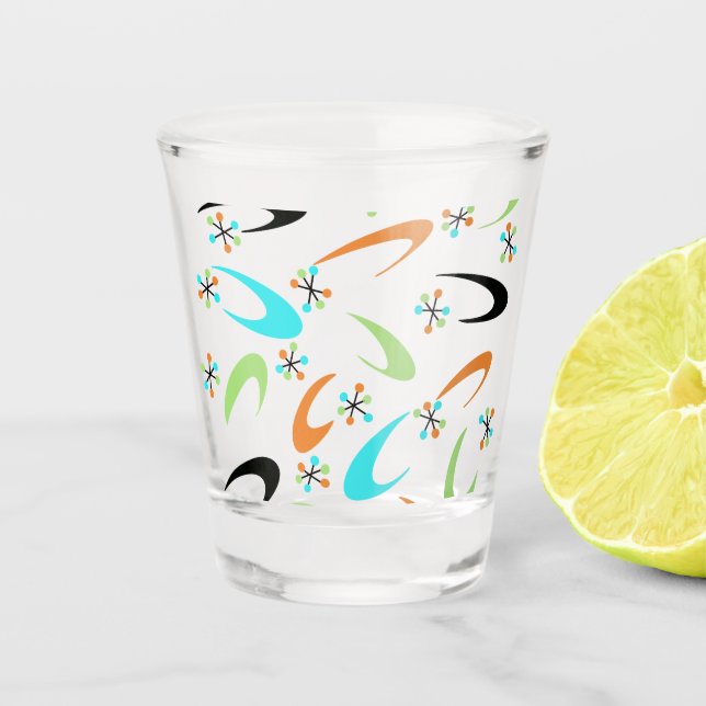 Copo De Shot Vidro Atômico do Século médio (Frente)