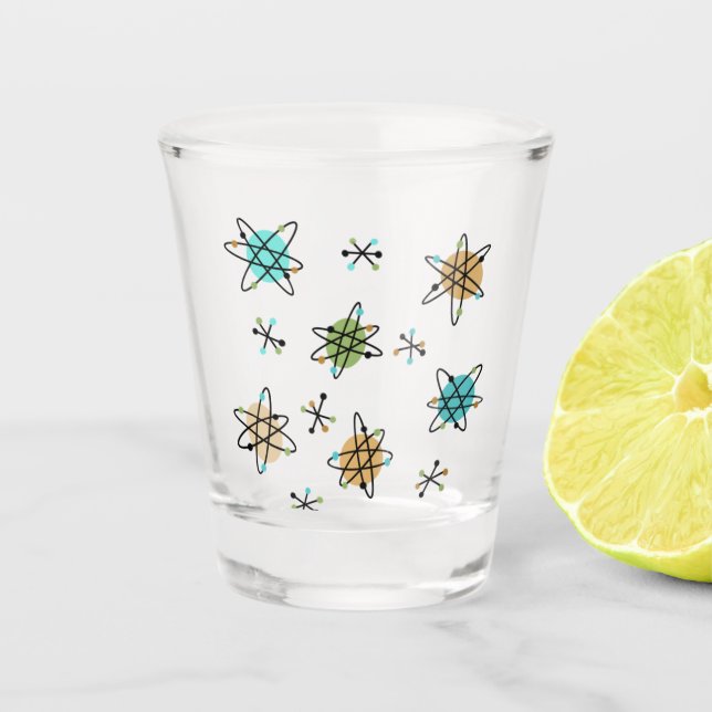 Copo De Shot Vidro Atômico do Século médio (Frente)