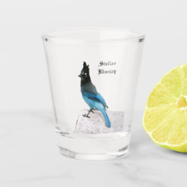 Copo De Shot Vidro azul-jay estelar