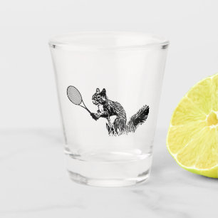 Copo De Shot Vidro com Tênis de esquilo