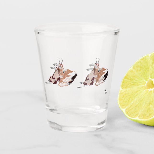 Copo De Shot Vidro Curto: Lado Selvagem (Frente)