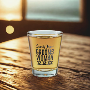Copo De Shot Vidro De Atirada De Groomswoman Da Proposta De Cas