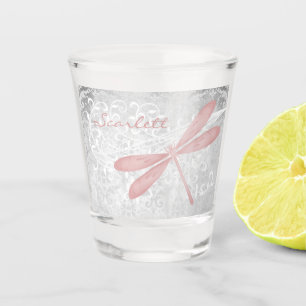 Copo De Shot Vidro de Bebida Rosa Personalizado