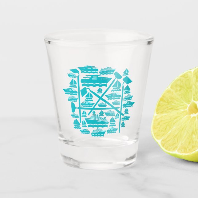 Copo De Shot Vidro de Boats e Hosts (Frente)