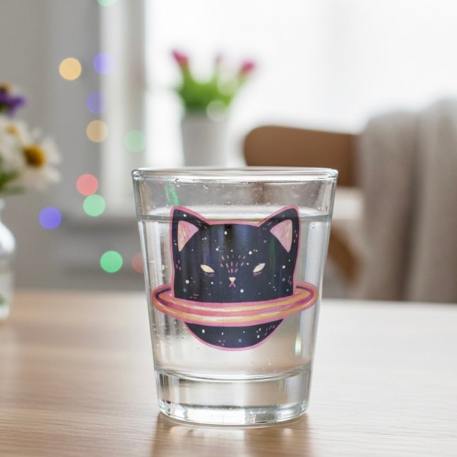 Copo De Shot Vidro De Captura De Gato Planeta (Criador carregado)