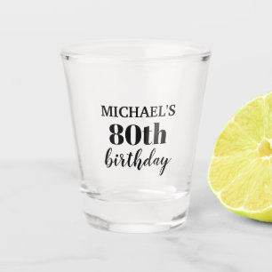 Copo De Shot Vidro De Festa de aniversário Personalizada De 80