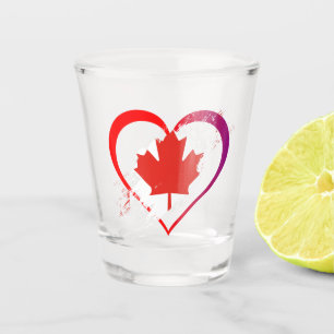 Copo De Shot Vidro de Fotografia no Dia do Canadá