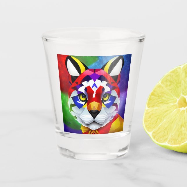 Copo De Shot Vidro de Gato de Alexander (Frente)