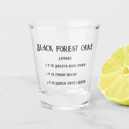 Copo De Shot Vidro de novela do bolo da floresta negra