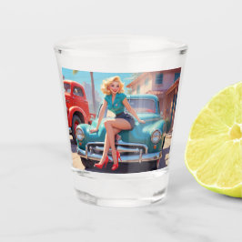 Copo De Shot Vidro de Pin-up de Vidro Shot