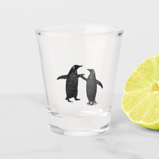 Copo De Shot Vidro de pinguins