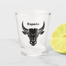 Vidro de tiro de texto personalizado Bull estiliza