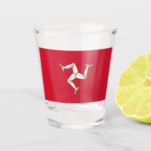 Copo De Shot Vidro de tiro patriótico com a bandeira da ilha d