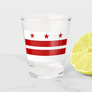 Copo De Shot Vidro de tiro patriótico com a bandeira de