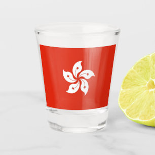 Copo De Shot Vidro de tiro patriótico com a bandeira de Hong
