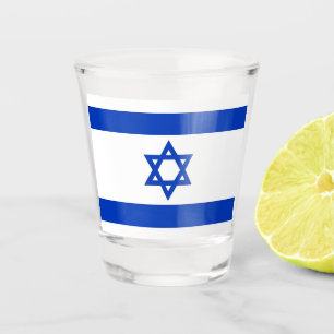Copo De Shot Vidro de tiro patriótico com a bandeira de Israel