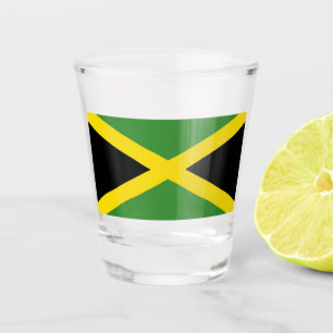 Copo De Shot Vidro de tiro patriótico com a bandeira de Jamaic