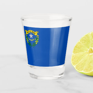 Copo De Shot Vidro de tiro patriótico com a bandeira de Nevada