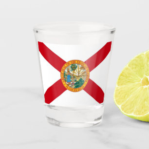 Copo De Shot Vidro de tiro patriótico com bandeira da Flórida
