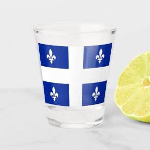 Copo De Shot Vidro de tiro patriótico com bandeira de Quebec