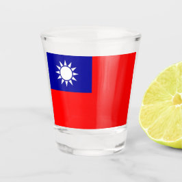 Copo De Shot Vidro de tiro Patriótico com bandeira de Taiwan