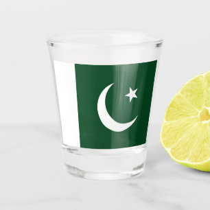 Copo De Shot Vidro de tiro Patriótico com bandeira do Paquistão