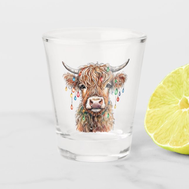 Copo De Shot Vidro De Vaca Em Terra Alta (Frente)