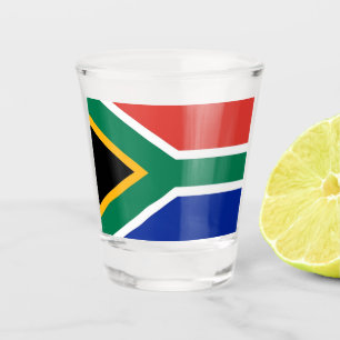 Copo De Shot Vidro disparado patriótico com bandeira da Áfric