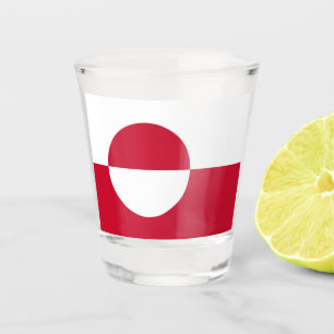 Copo De Shot Vidro disparado patriótico com bandeira da Gronelâ