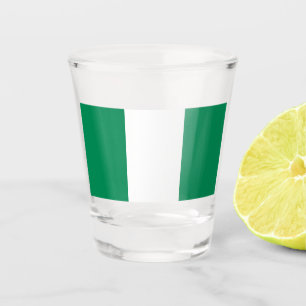 Copo De Shot Vidro disparado patriótico com bandeira da Nigéria