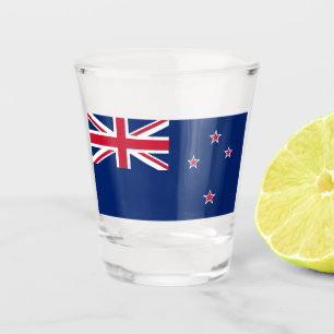 Copo De Shot Vidro disparado patriótico com bandeira da Nova Ze