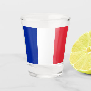 Copo De Shot Vidro disparado patriótico com bandeira de Franç