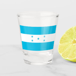 Copo De Shot Vidro disparado patriótico com bandeira de Hondura
