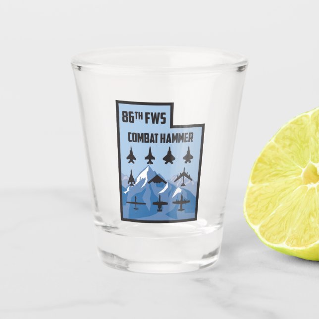 Copo De Shot Vidro do Patch MDS do Utah (Frente)