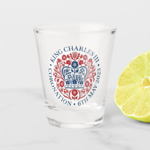 Copo De Shot Vidro do Rei Charles III Coronation