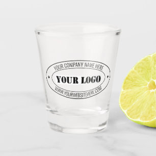 Copo De Shot Vidro do Shot Glass, do logotipo e da empresa de t