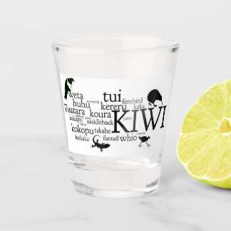 Copo De Shot Vidro Fotografado De Animais Icônicos Da Nova Zelâ