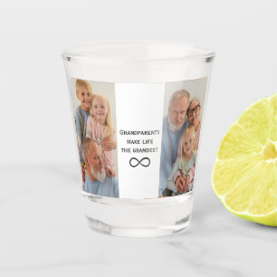 Copo De Shot Vidro personalizado de fotos e texto para avós