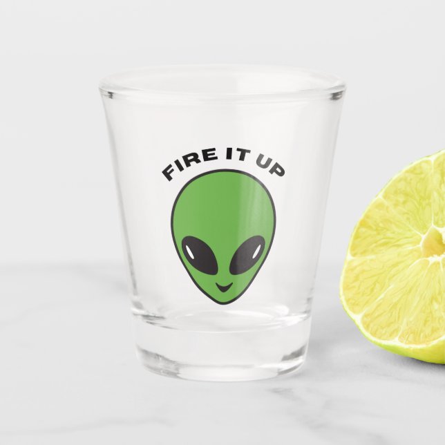 Copo De Shot Vidro quente - Alienígena Dispara-o (Frente)