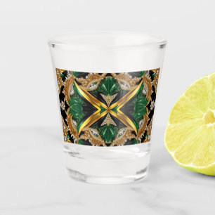 Copo De Shot Vidro quente com a Jamaica Colour