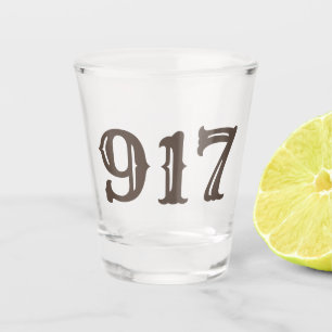 Copo De Shot Vidro quente com código de área 917 (Nova Iorque)