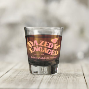 Copo De Shot Vidro-quente cor-de-rosa pálido, azulado e engatad