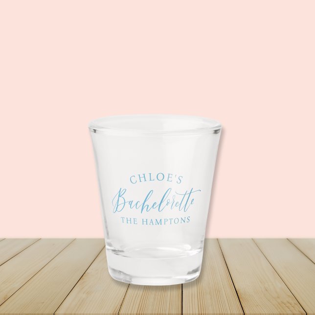 Copo De Shot Vidro quente de Festa de solteira moderna costeira (Last Toast on the Coast custom shot glass | bridesmaid gifts for beachy bachelorette party )