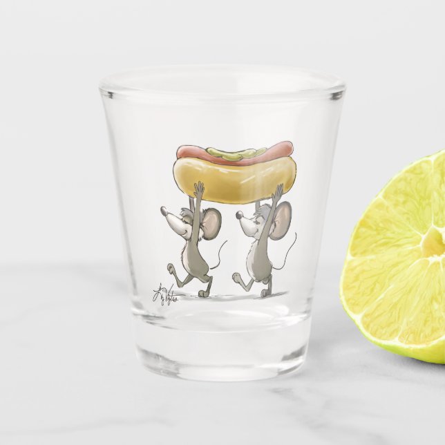 Copo De Shot Vidro quente de picnic/CHURRASCO do Mic & Mac (Frente)